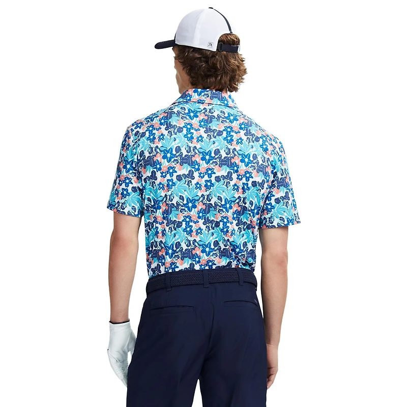 IZOD MENS GOLF SHORT SLEEVE PRINT POLO