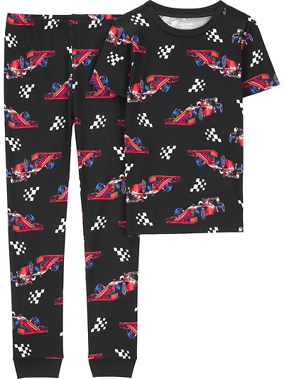 Carter's Child of Mine Kid Boys' 2 Piece PJs Cotton Red and Black Race Car