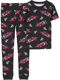 Carter's Child of Mine Kid Boys' 2 Piece PJs Cotton Red and Black Race Car