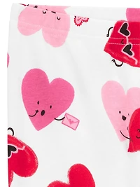 Carter's Child of Mine Kid Pyjama 2 pièces en coton pour fille avec cœurs roses et rouges