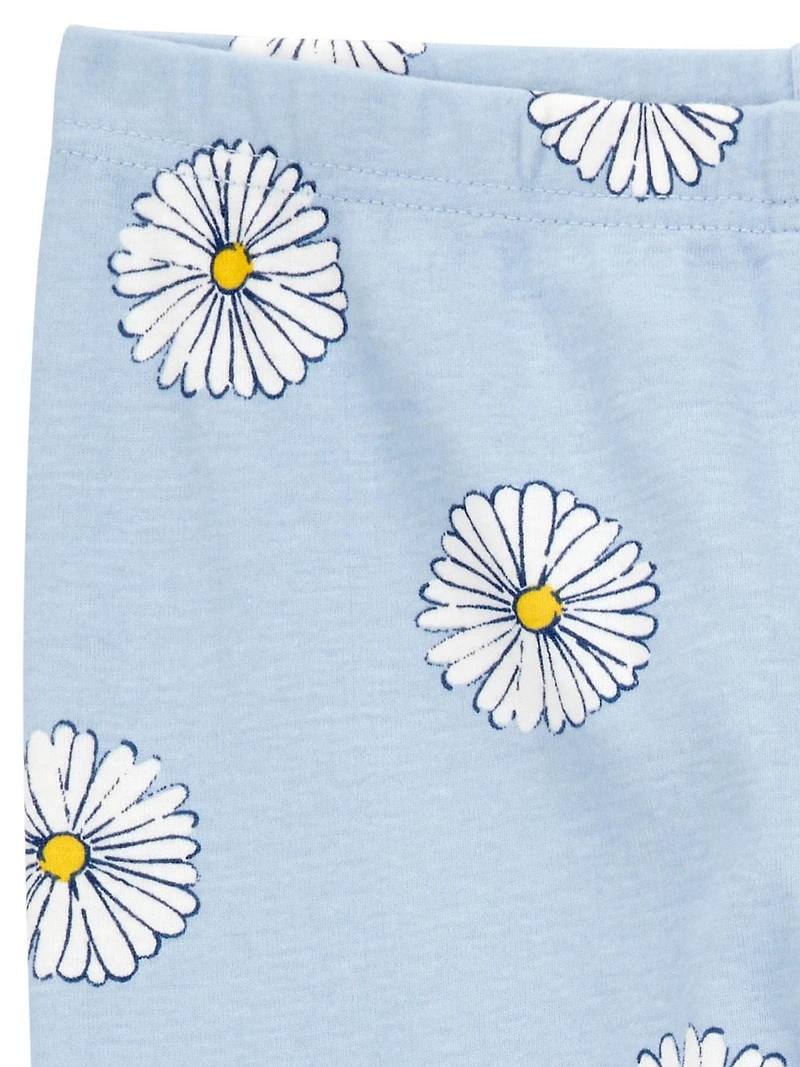 Carter's Child of Mine Kid Girls' 2 Piece PJs Cotton Blue Flower