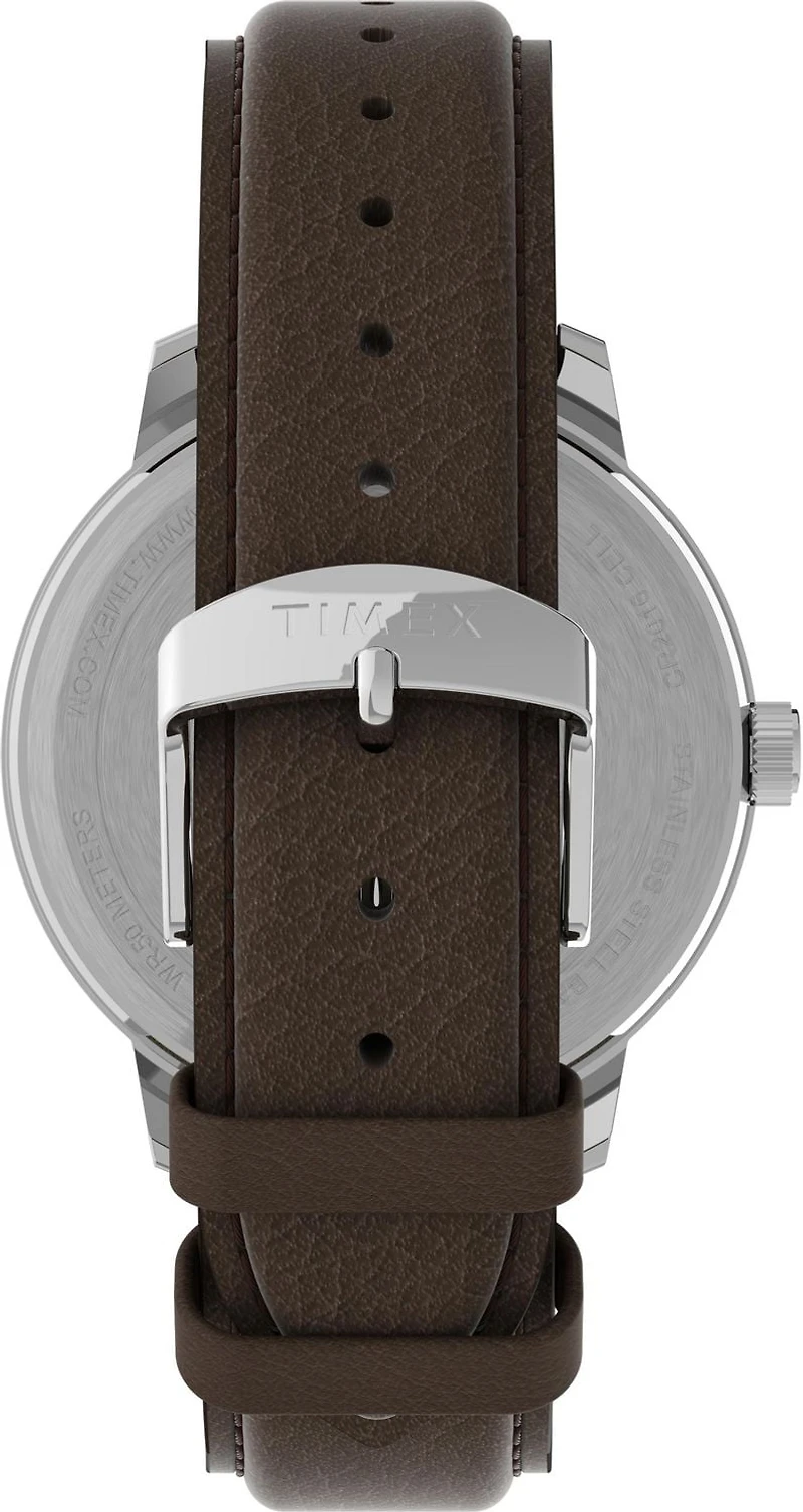 Timex® Easy Reader® Bold Leather Strap Watch