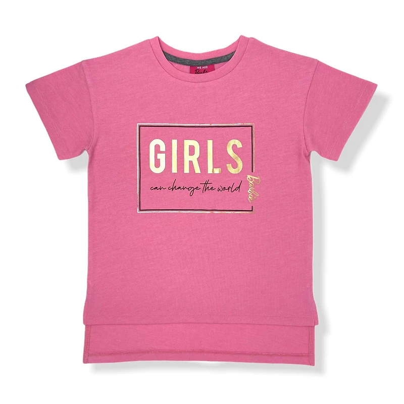 Barbie T-shirt manche courte à épaule tombante pour fille