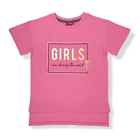 Barbie T-shirt manche courte à épaule tombante pour fille