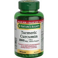 NATURE'S BOUNTY Curcumine du curcuma avec poivre noir, 1 000 mg, antioxydant, soulage les articulations et aide la digestion, capsules 90 paquet