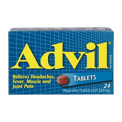 Advil Regular Strength Tablets for Headaches and Pain Relief, 200 mg Ibuprofen, 24 Count, 24 x 200mg Ibuprofen