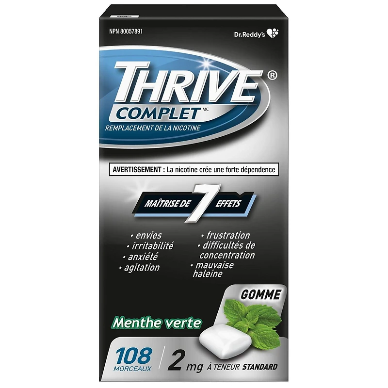 Thrive Gum Complete 2mg Regular Strength Nicotine Replacement