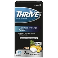 Gomme Thrive 2 mg Force régulière Remplacement de la nicotine