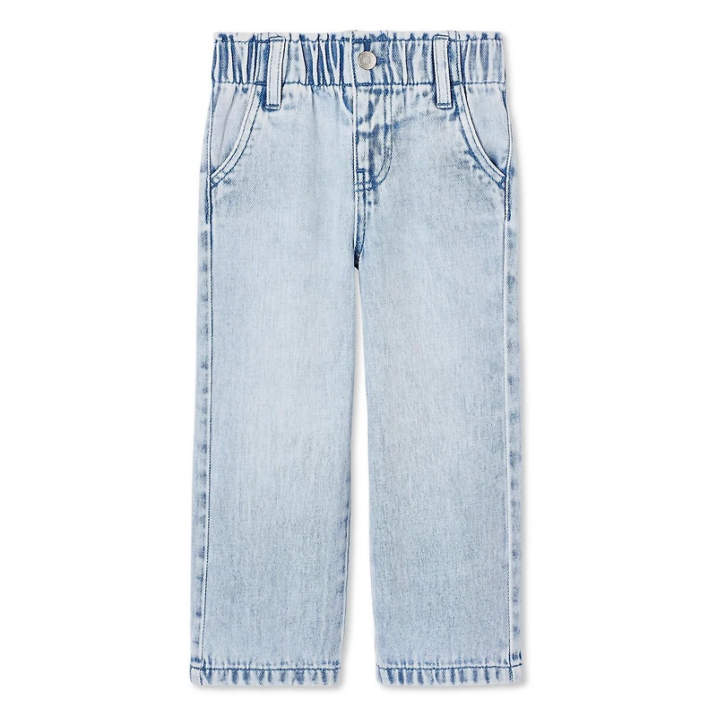 Pantalon à jambe large avec ceinture montée froncée George pour petites filles