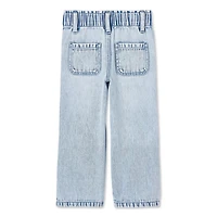 Pantalon à jambe large avec ceinture montée froncée George pour petites filles