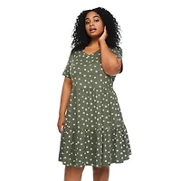 George Women's Plus Tiered T-Shirt Dress