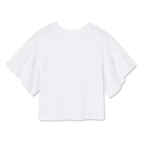 George Girls' Ruffle Sleeve Tee, Sizes XS-XL