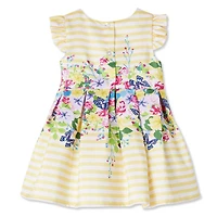 Robe à plis avec imprimé floral George pour bébés filles