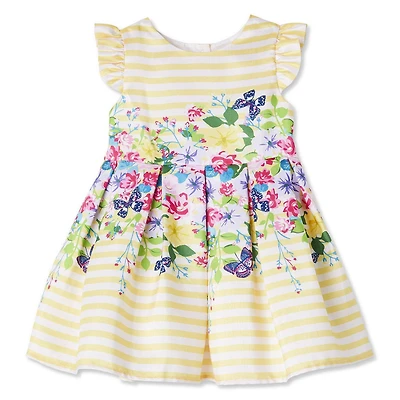 Robe à plis avec imprimé floral George pour bébés filles