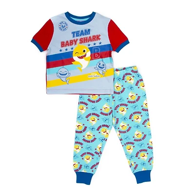 Baby Shark Ensemble de pyjama 2 pièces à manches courtes pour garçon