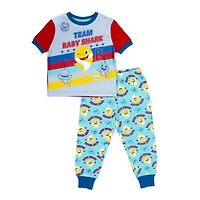 Baby Shark Ensemble de pyjama 2 pièces à manches courtes pour garçon