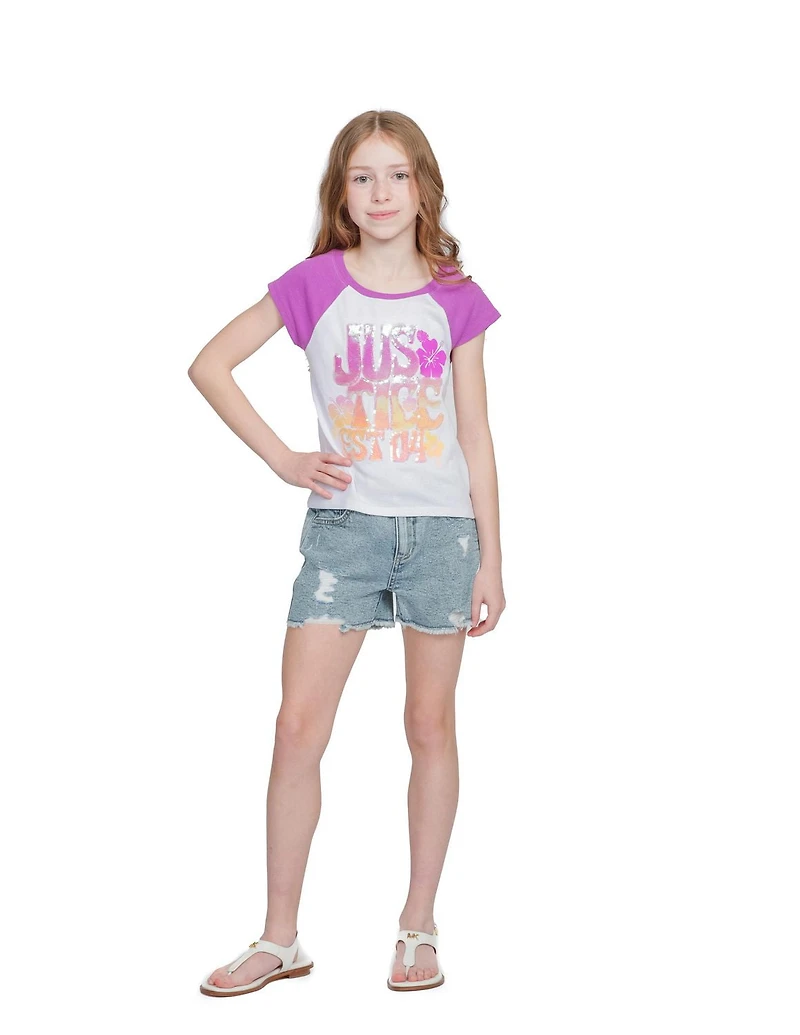Justice Girls Summer Block Graphic Fashion Tank