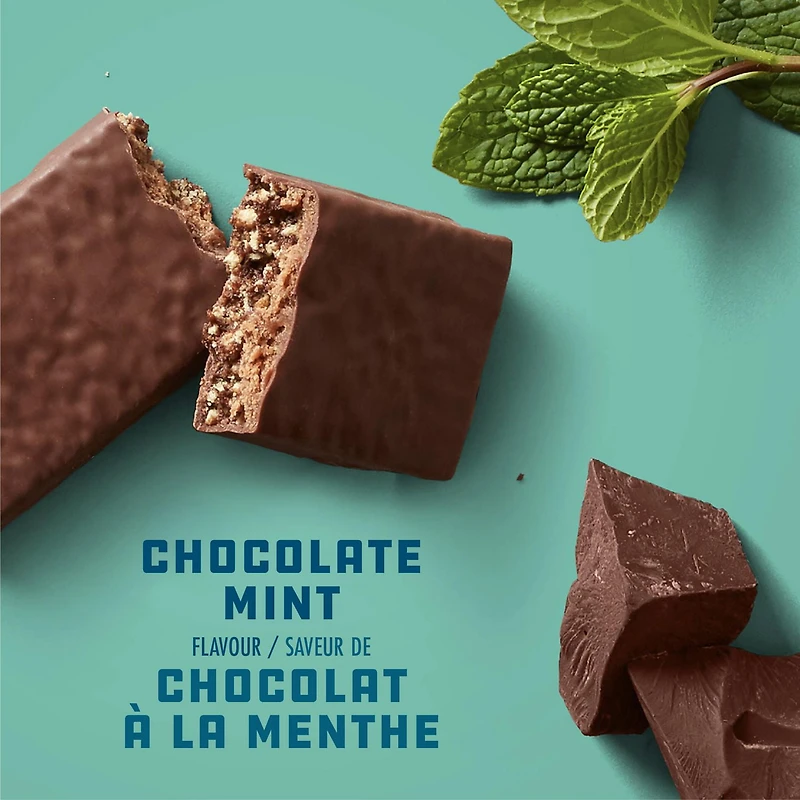 CLIF BUILDERS mini barres protéinées, saveur de chocolat à la menthe, 10 g de protéines par barre, préparé au canada, sans édulcorants artificiels 340 g