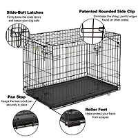 Midwest iCrate Caisse Pliante pour Chien à Double Porte avec Panneau de Séparation Caisse pour Chien 2 portes