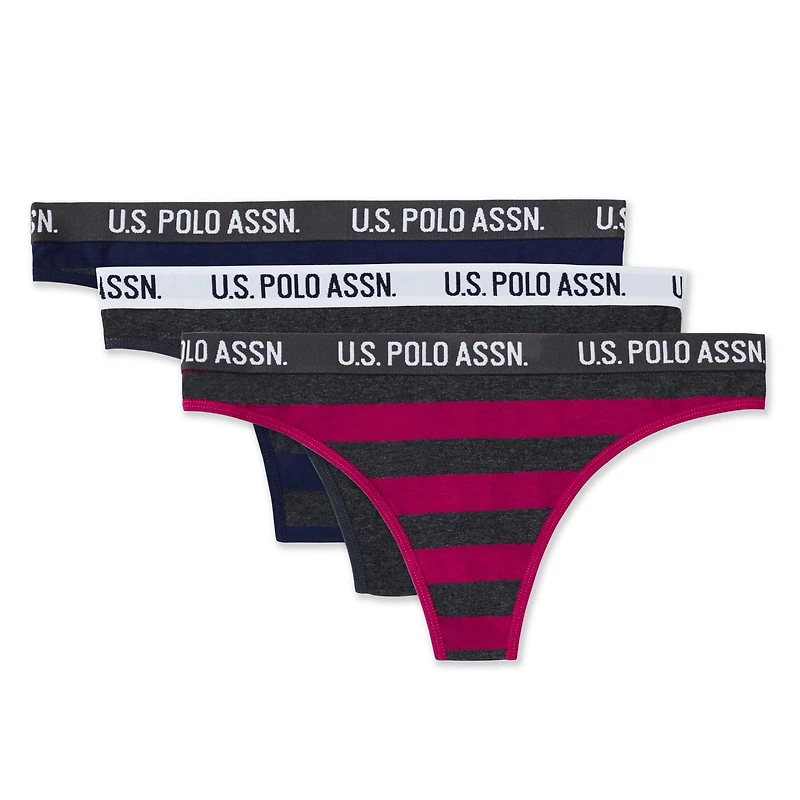 Paquet de 3 tongs U.S. Polo Assn. en coton imprimé pour dames