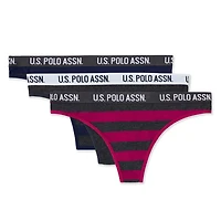 Paquet de 3 tongs U.S. Polo Assn. en coton imprimé pour dames