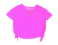 Justice Girls Swirl Sport Haut tendance à manches courtes