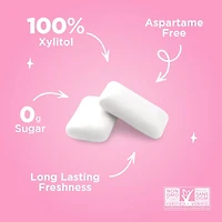 PUR Gum Chewing Gum Sans Sucre au Xylitol, Arôme Naturel de Bubblegum