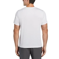 Grand Slam Men's Asymmetric Chest Stripe Tennis Shirt