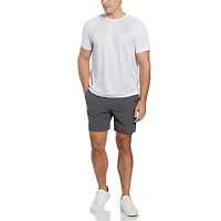 Grand Slam Men's Linear Ergo Print Crew Neck Tennis Shirt