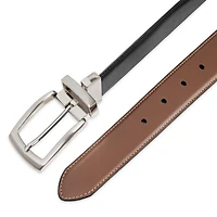 Tailored Flex by Haggar Men's 32 mm Reversible Stretch Belt with Stitch, Sizes S-XL
