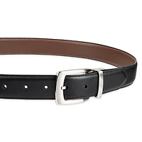 Tailored Flex by Haggar Men's 32 mm Reversible Stretch Belt with Stitch, Sizes S-XL