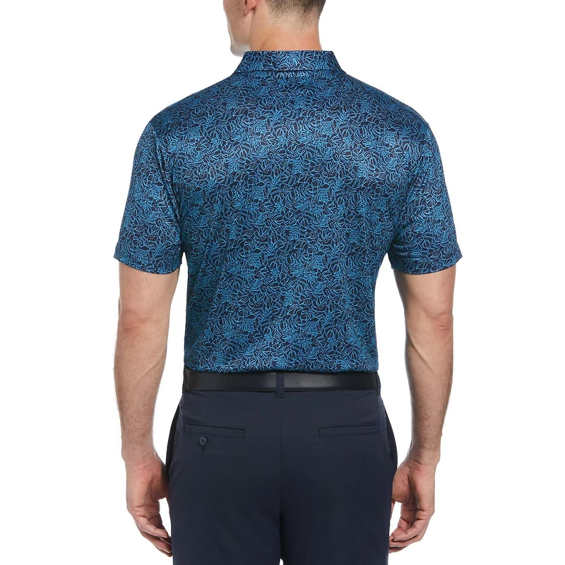 Ben Hogan Polo de golf à imprimé feuillage brillant pour hommes