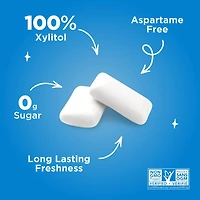 PUR Gum, Aspartame Free, Sugar Free & 100% Xylitol, Peppermint Chewing Gum, 9 Pieces, Pack of 1
