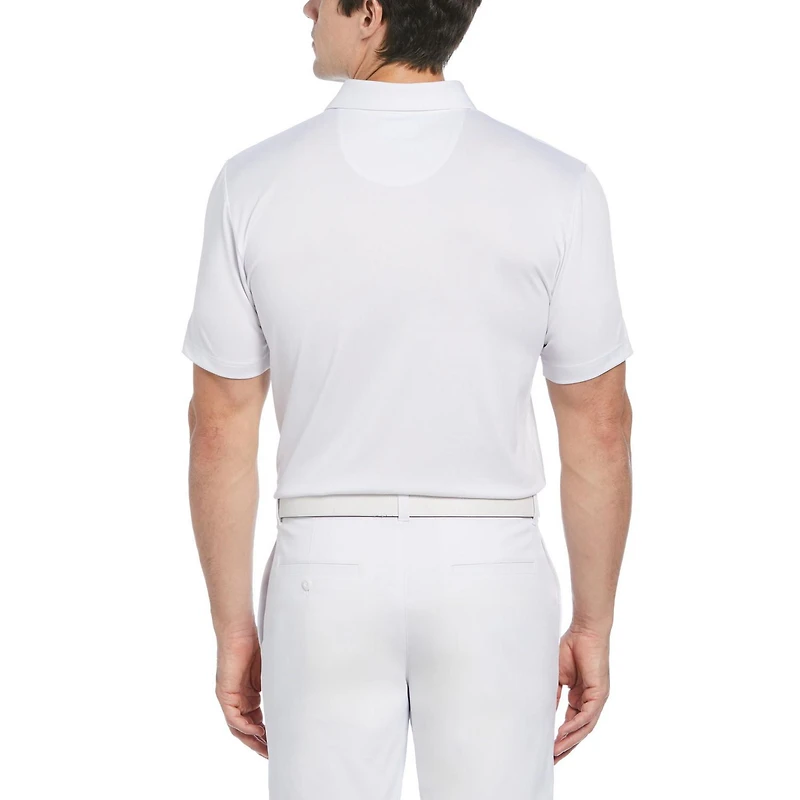 Ben Hogan Polo de golf multicolore à imprimé sur la poitrine pour hommes