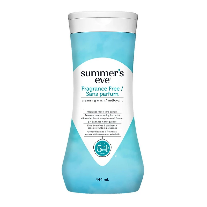 Summer's Eve 5 in 1 Fragrance Free Cleansing Wash, 444ml