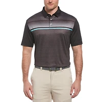 Ben Hogan Polo de golf à rayures dégradées sur la poitrine pour hommes