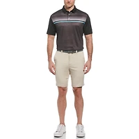 Ben Hogan Polo de golf à rayures dégradées sur la poitrine pour hommes