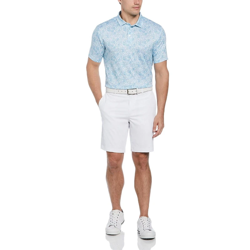 Ben Hogan Polo de golf à imprimé feuillage brillant pour hommes