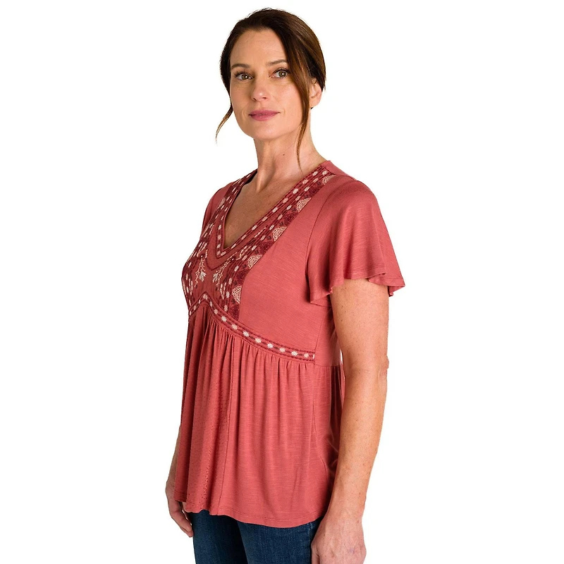 IVY Women's V-Neck Blouse with front detailing