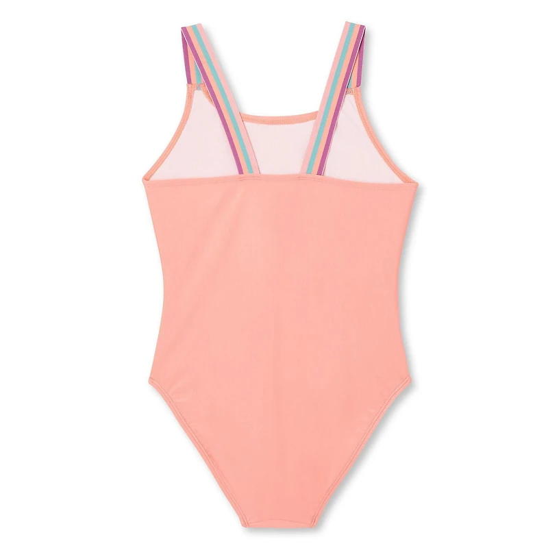 Maillot de bain 1 pièce de couleur unie George pour filles