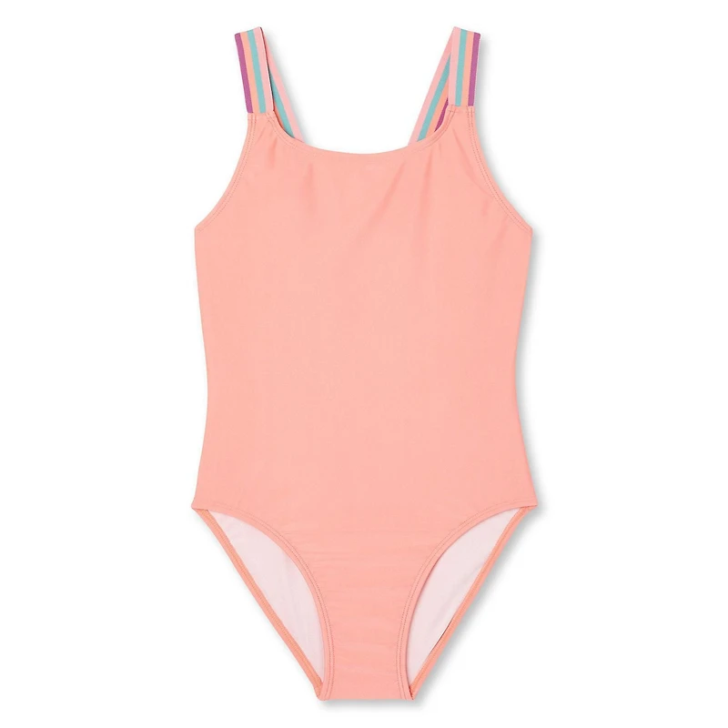 Maillot de bain 1 pièce de couleur unie George pour filles