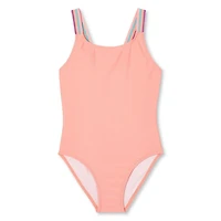 Maillot de bain 1 pièce de couleur unie George pour filles