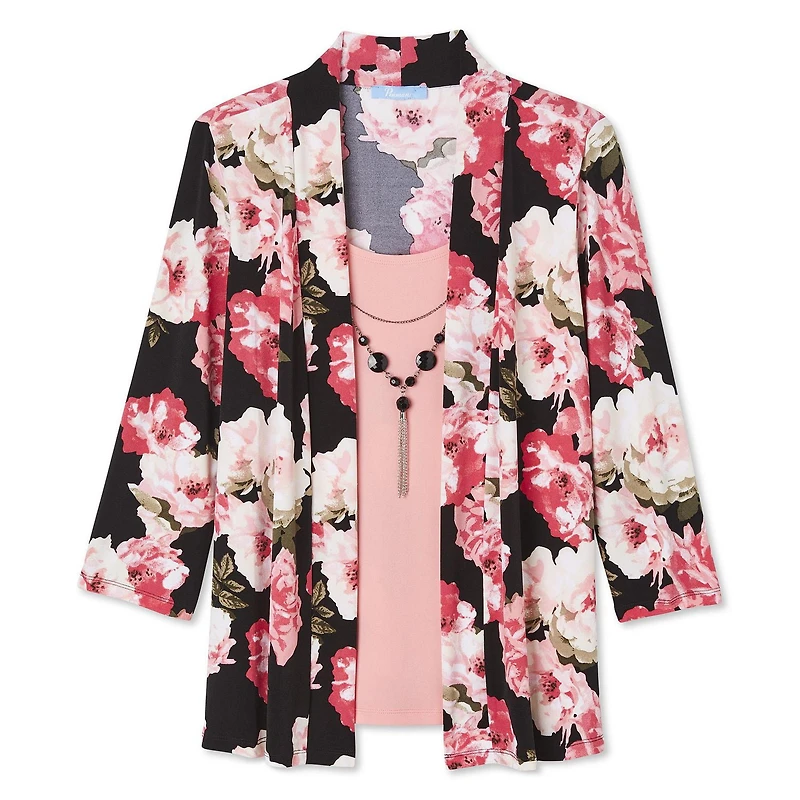 Haut à manches 3/4 trompe-l'œil Penmans pour femmes