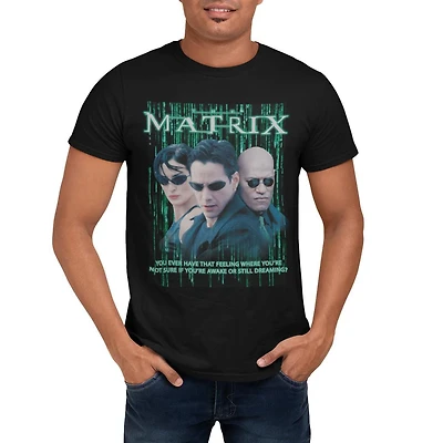 The Matrix Mens short sleeve T-Shirt. This short sleeve tee with crew neck for men can be worn casually with any type of jean or short and