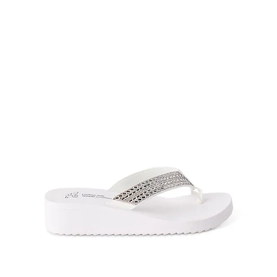 Sandales compensées ornées de strass Time and Tru pour femmes