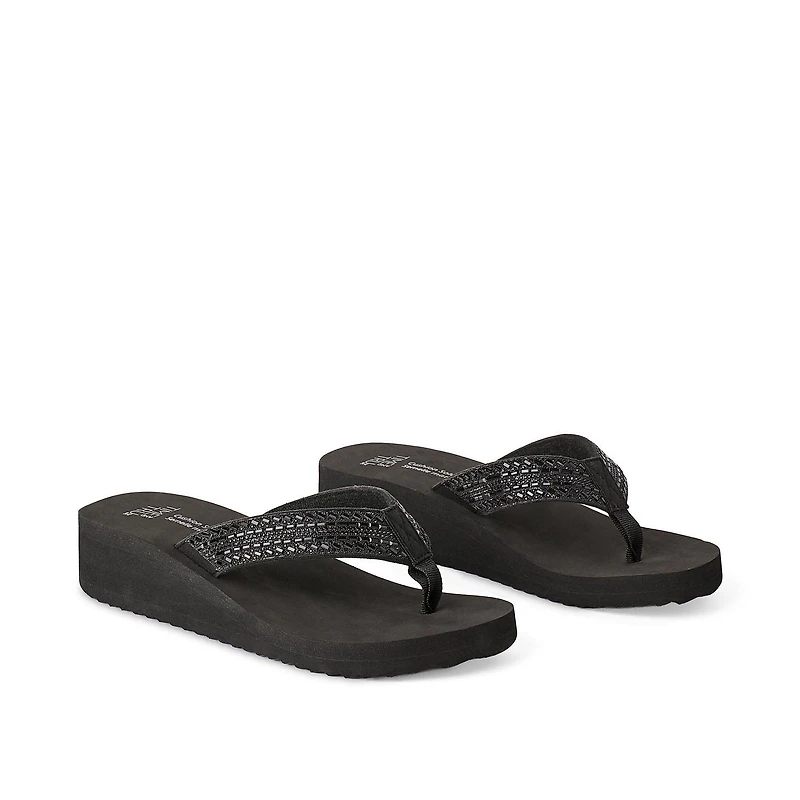 Sandales compensées ornées de strass Time and Tru pour femmes