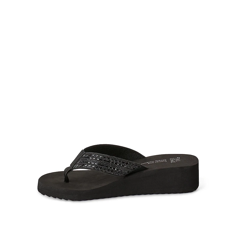 Sandales compensées ornées de strass Time and Tru pour femmes