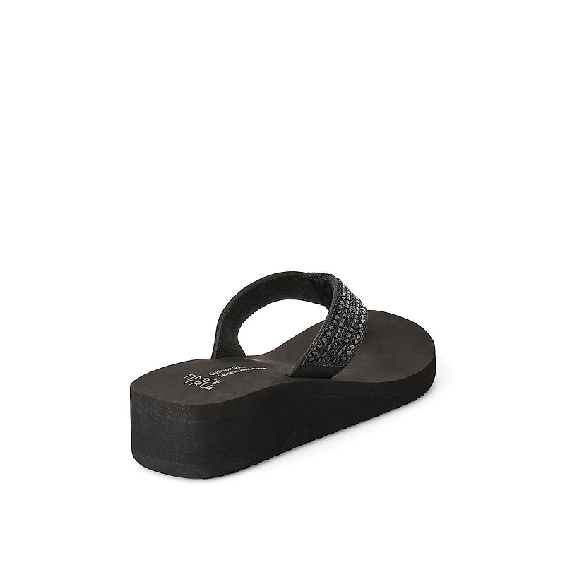 Sandales compensées ornées de strass Time and Tru pour femmes