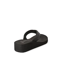 Sandales compensées ornées de strass Time and Tru pour femmes