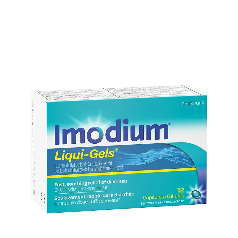 Imodium Diarrhea Relief, Liqui-Gels, 12 Count